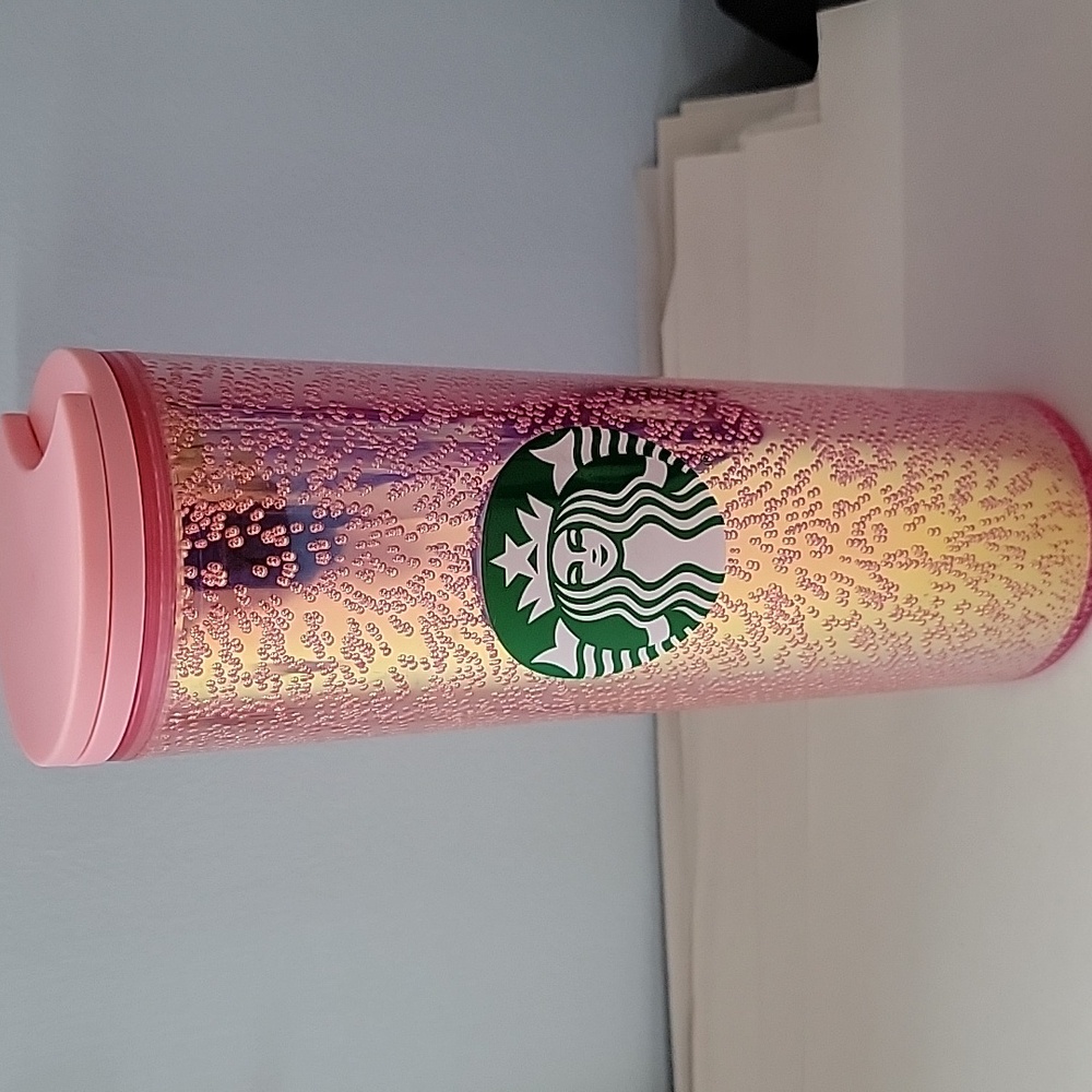 Starbucks Iridescent Pink Bubble Tumbler